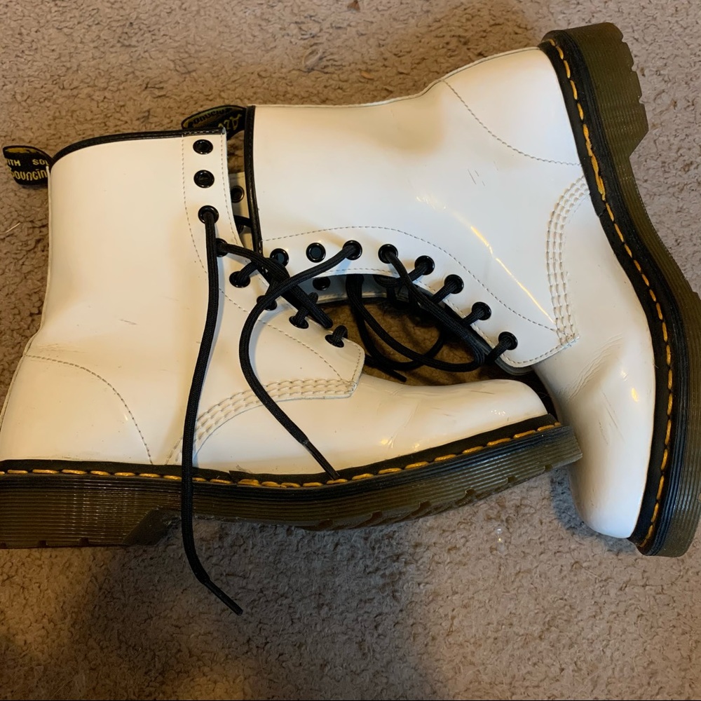 White doc marten boots